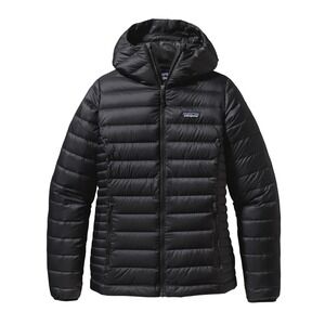 Patagonia Women's Down Sweater Hoody Puffer Jacket, Black XS
